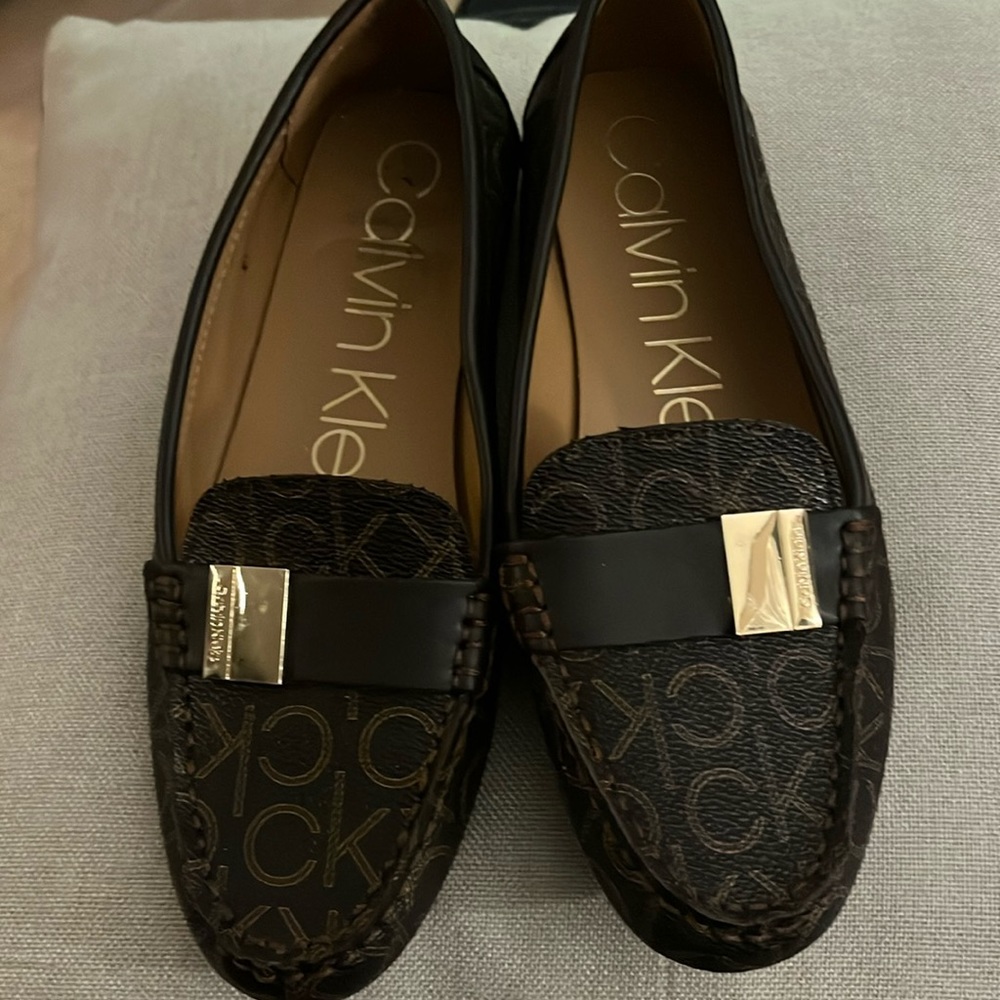 Calvin Klein Brown Tan Flats